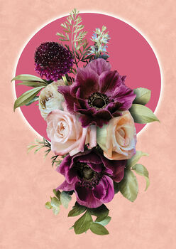 Floral Solstice – Romantic Pink Botanical Art Print, 2 of 7