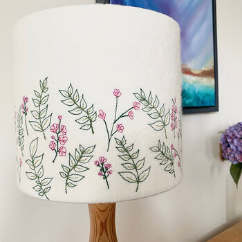 Summer Bloom Embroidered Lampshade, 2 of 3