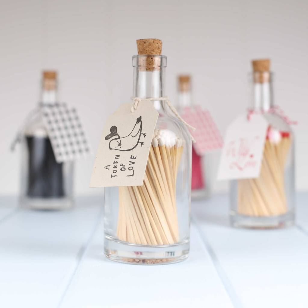 log burner long matches in a jar by nest