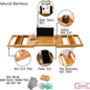 Wood Home Spa Bathtub Caddy Bath Tray, thumbnail 5 of 8