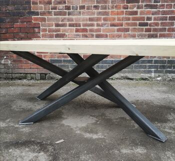 Reclaimed Industrial Spider Pedestal Dining Table, 2 of 3