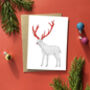 Rudolf The Red Nosed Reindeer Christmas Card, thumbnail 1 of 2