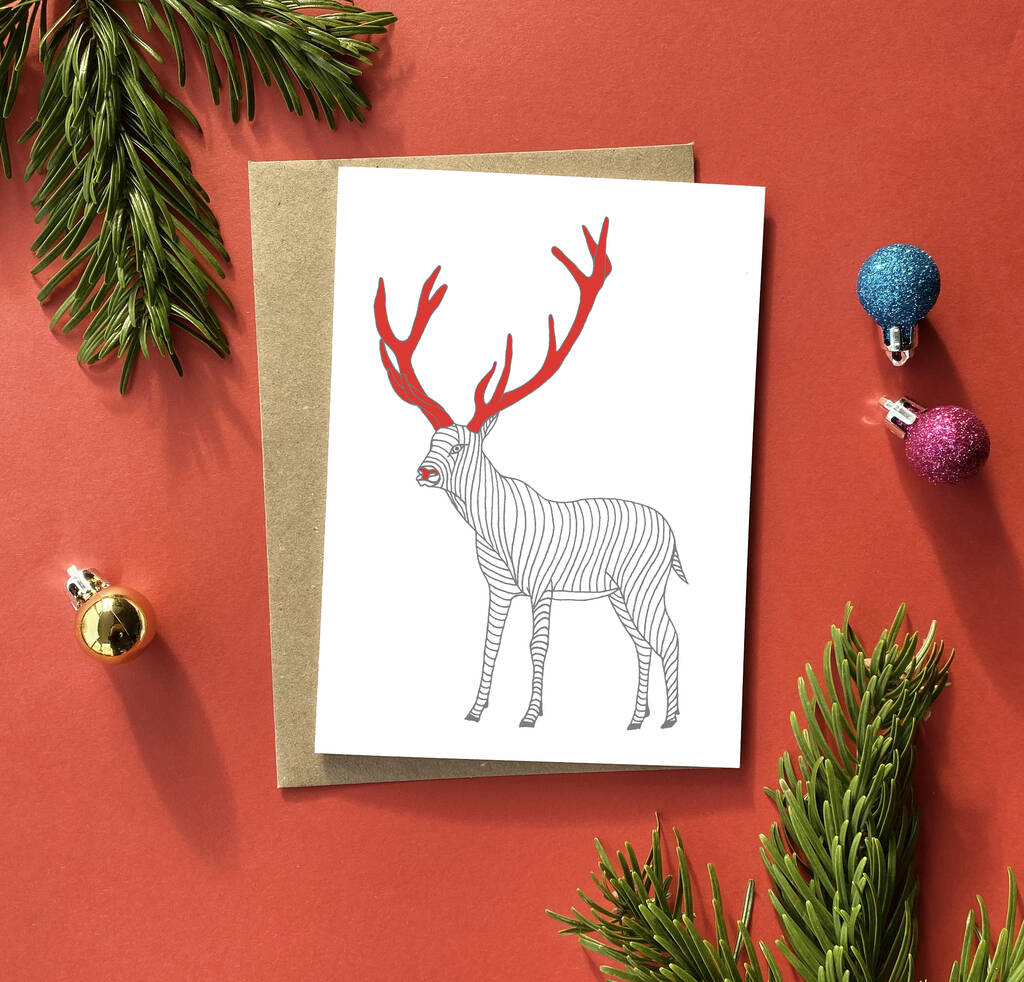 Rudolf The Red Nosed Reindeer Christmas Card, 1 of 2