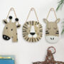 Children's Wooden Animal Face Hanging Plaques, thumbnail 4 of 9