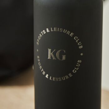 Personalised Black Water Bottle, 2 of 3