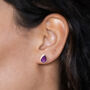 Amethyst Sterling Silver Stud Earrings, thumbnail 1 of 5