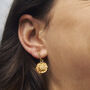 Sol Earrings Reversible 18k Gold Plated Waterproof, thumbnail 2 of 12