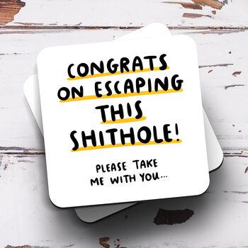 Personalised Mug 'Congrats On Escaping This Shithole', 3 of 3