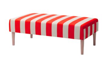 Hand Painted Upholstered Stripe Coffee Table Ottoman, 9 of 12