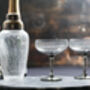 A Set Of Four Smoky Cocktail Glasses With Ovals Design, thumbnail 1 of 2