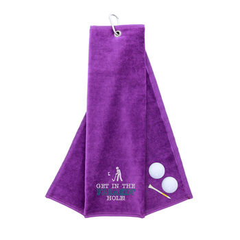 Get In The Hole Novelty Golf Towel, 12 of 12