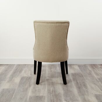 Set Of Two Beige Dining Chairs, 2 of 3