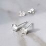 Sterling Silver Cubic Zirconia Stud Earrings, thumbnail 1 of 5