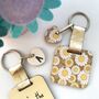 Personalised April Birth Flower Keyring, thumbnail 3 of 3