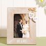 Personalised Mr And Mrs Wooden Heart Photo Frame, thumbnail 2 of 4