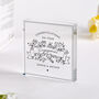 Engagement Acrylic Plaque Gift For Couple, thumbnail 1 of 3