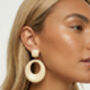 Cream Statement Drop Earrings, thumbnail 5 of 5