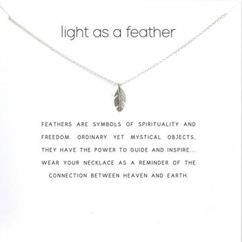 Gold Silver Plated Angel Feather Leaf Charm Necklace, 2 of 5