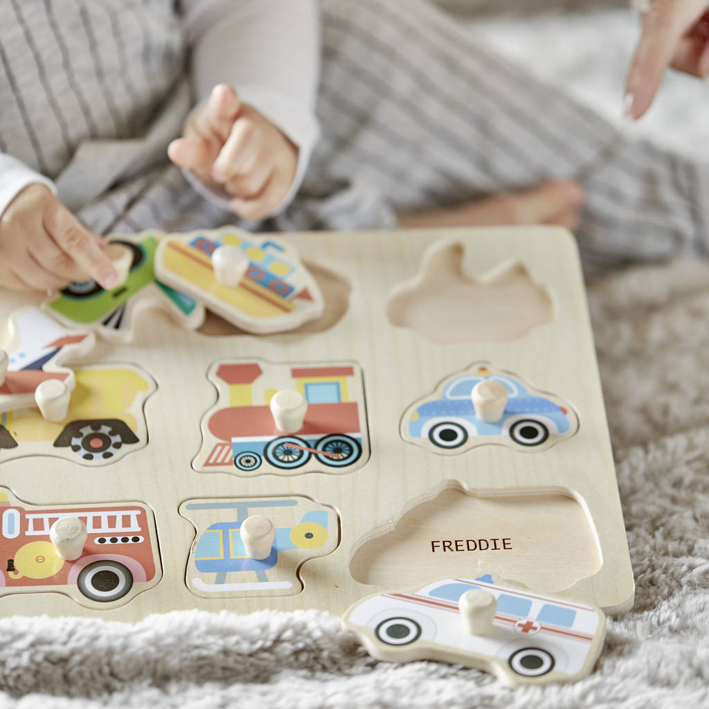 Vehicles Personalised Wooden Puzzle, 1 of 9