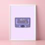 Olivia Rodrigo Sour Inspired Cassette Print, thumbnail 1 of 5