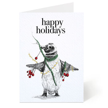 Penguin Holiday Christmas Card, 2 of 7