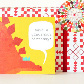 Stegosaurus Dinosaur Birthday Card, 7 of 7