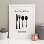 Personalised Family Cutlery Or Foodie Print, thumbnail 1 of 7