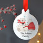 Personalised Silver Or Gold Metal Bear Christmas Bauble, thumbnail 2 of 2