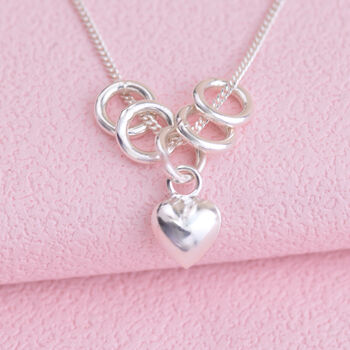 Personalised Sterling Silver Sweetie Heart Necklace, 2 of 8