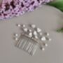 Pearl Floral Bridal Hair Comb, thumbnail 4 of 8