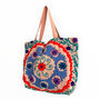 Embroidered Suzani Bag In Pale Pink, thumbnail 10 of 12