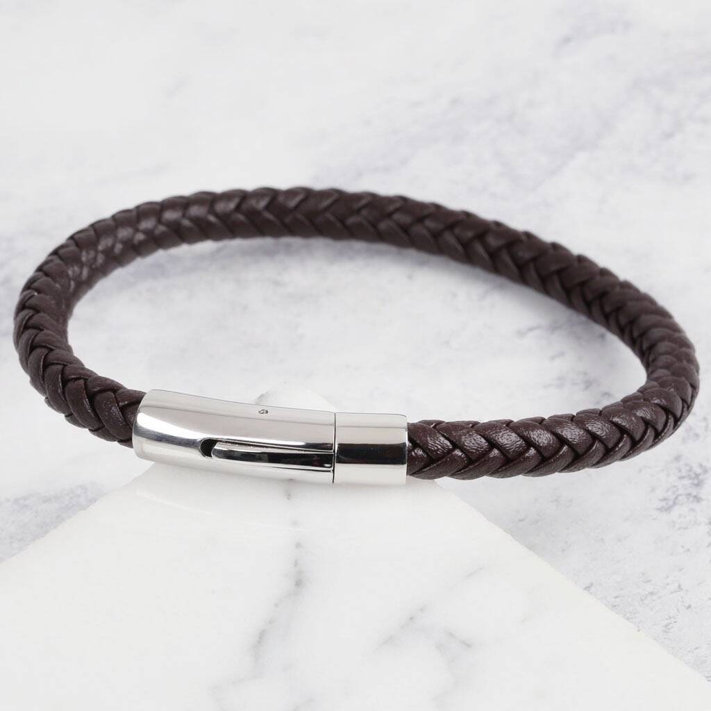 Men's Personalised Leather Bracelet By Lisa Angel | notonthehighstreet.com