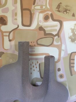 Cubist Jigsaw Wallpaper Soft Terracotta / Pink, 2 of 6