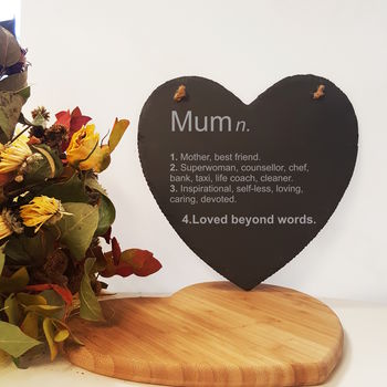 Personalised Slate Heart For Mother's Day, 2 of 4