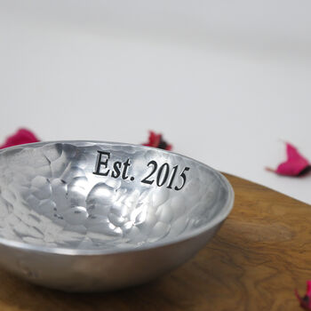 10th Anniversary Gift, Small Aluminium Ring Bowl, 4 of 10