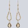 Gold Coloured Bead And Cream Opal Statement Earrings, thumbnail 6 of 6