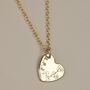 Gold Plated Heart Necklace With Initials, thumbnail 3 of 4