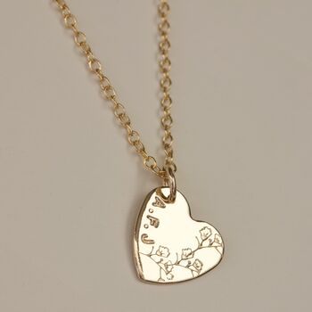 Gold Plated Heart Necklace With Initials, 3 of 4