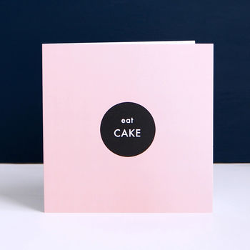 'Eat Cake' Greetings Card Or Party Invitation, 2 of 4