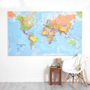 Giant Canvas World Map, thumbnail 3 of 7