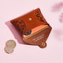 Personalised Brown Leopard Leather Card + Coin Purse, thumbnail 4 of 4