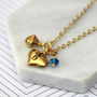 Hand Stamped Initial And Swarovski Crystal Necklace, thumbnail 3 of 4