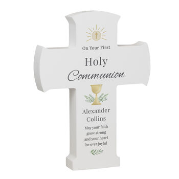 Personalised Holy Communion Cross Wooden Ornament, 5 of 5