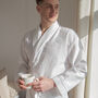 Waffle Style Bathrobe With Star Sign Design, thumbnail 6 of 12