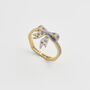 Gold Forget Me Not Bow Ring, thumbnail 1 of 8