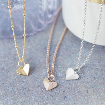 Initial Heart Pendant Necklace By Muru