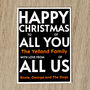 Personalised Family Christmas Card Names And Message, thumbnail 7 of 8