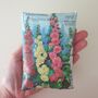 Lavender Sachet With Hollyhock Floral Print, Gift For Flower Friends, thumbnail 3 of 6