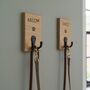 Personalised Solid Oak Or Walnut Wall Hook, thumbnail 1 of 8