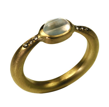 Gold Moonstone And Diamond Ring, 2 of 2
